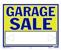 Hy-Ko SPN-110 Large Neon Sign, GARAGE SALE, Blue Legend, Yellow Background, Plastic, Pack of 5