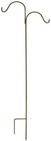 Landscapers Select GB-3091-3L Shepherd Hook, 24 in L, 84 in H, Steel, Black, Matte, Floor Standing Mounting