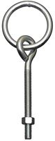 National Hardware 2061BC Series N220-632 Hitch Ring with Eye Bolt, 160 lb Working Load, 2 in ID Dia Ring, Steel, Zinc, 1/BAG