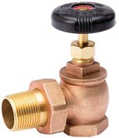 B & K 109-307 Steam Radiator Valve, Angled, Brass/Bronze