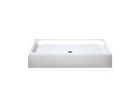 Maax Finesse Series 105624-000-002 Shower Base, 48 in L, 32 in W, 7 in H, Fiberglass, White, Alcove Installation