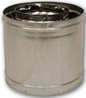 Comfort Flame 12-8DM Chimney Pipe, 12-3/8 in OD, 12 in L, Galvanized Steel