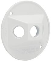 Bell Outdoor 5197-6 Electrical Box Cover, 4-1/8 in Dia, 1.094 in L, Round, Aluminum, White, Powder-Coated