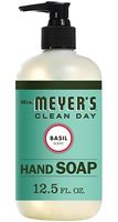 Mrs. Meyers 14104 Hand Soap, Liquid, Colorless, Basil, 12.5 oz Bottle