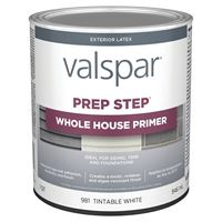 Valspar Prep-Step 044.0000981.005 Exterior Primer, White, 1 qt, Pail, Pack of 4