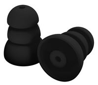 Plugfones ComforTiered Series PRP-SB10 Replacement Plugs, 26 dB NRR, Silicone Ear Plug, Black Ear Plug