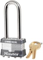 Master Lock 1KALJ 2729 Padlock, Keyed Alike Key, 5/16 in Dia Shackle, 2-1/2 in H Shackle, Nickel Hardened Steel Shackle, Pack of 6