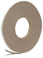 Frost King V443BH Foam Tape, 3/8 in W, 17 ft L, 3/16 in Thick, Vinyl, Brown