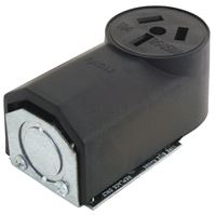 Eaton Cooper Wiring 112 Power Receptacle, 3 -Pole, 125/250 V, 50 A, NEMA: NEMA 10-50R, Black