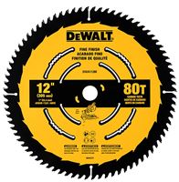 DeWALT DWA11280 Circular Saw Blade, 12 in Dia, 1 in Arbor, 80-Teeth, Carbide Cutting Edge