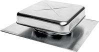 Lomanco LomanCool 550 Static Roof Vent, 15-3/8 in OAW, 50 sq-in Net Free Ventilating Area, Aluminum, Mill, Pack of 6