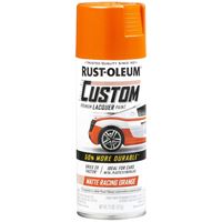 Rust-Oleum 340564 Premium Custom Lacquer Paint, Matte, Racing Orange, 11 oz, Aerosol Can