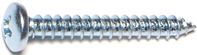 Midwest Fastener 03243 Screw, #8 Thread, Coarse Thread, Pan Head, Phillips Drive, Self-Tapping, Sharp Point, Steel, Zinc, 100/PK