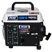 Pulsar PG1202SA Generator, 7-1/2 A, 120 VAC/12 VDC, Gasoline, Oil, 1.1 gal Tank, 9 hr Run Time, Recoil Start