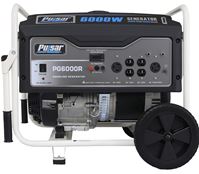 Pulsar PG6000R Portable Generator, 42/21 A, 120/240 V, Gasoline, 5.2 gal Tank, 11.5 hr Run Time, Recoil Start