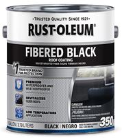 Rust-Oleum 350 Series 301909 Roof Coating, Black, 0.9 gal, Liquid