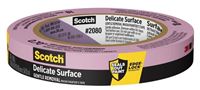 Scotch 2080-18EC Masking Painters Tape, 60 yd L, 0.7 in W, Pink