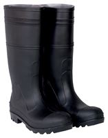 CLC R23008 Durable Economy Rain Boots, 8, Black, Slip-On Closure, PVC Upper