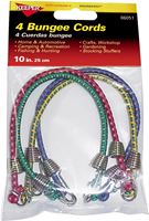 Keeper 06051 Bungee Cord, 10 in L, Rubber, Hook End