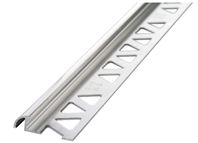 M-D 31372 Bullnose Tile Edge, 8 ft L, 1-3/8 in W, Aluminum, Clear