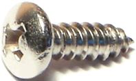 Midwest Fastener 05107 Screw, #8 Thread, Coarse Thread, Pan Head, Phillips Drive, Self-Tapping, Sharp Point, 100/PK