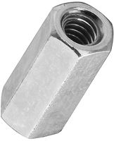 Stanley Hardware 4003 Series N182-659 Coupling Nut, UNC Thread, 10-24 Thread, Steel, Zinc, Pack of 20