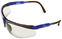 Safety Works 10041055 Padded Brow Guard Safety Glasses, Anti-Fog, Anti-Scratch Lens, Polycarbonate Lens, Blue Frame