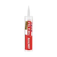 Loctite POLYSEAMSEAL 2154752 Tub and Tile Adhesive Caulk, Almond, 1 to 14 days Curing, 20 to 170 deg F, 10 oz Cartridge