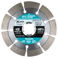 Makita X-LOCK E-07191 Blade, 4-1/2 in Dia, 7/8 in Arbor, Segmented Rim