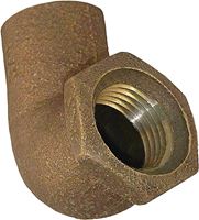 Elkhart Products 10159202/10156792 Pipe Elbow, 1/2 x 3/4 in, Sweat x FIP, 90 deg Angle, Copper