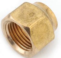 Anderson Metals 754018-06 Nut, 3/8 in, Flare, Brass, Pack of 10