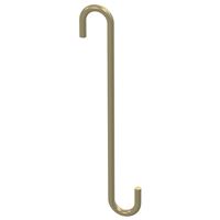 National Hardware Modern Series N275-518 Large S-Hook, 2-1/4 in L, 8 in H, Steel, Brushed Gold