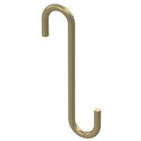 National Hardware Modern Series N275-515 Small S-Hook, 4-3/4 in H, Steel, Brushed Gold