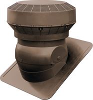 Duraflo 60PRO117BR Roof Vent, 18-3/8 in OAW, 117 sq-in Net Free Ventilating Area, Polypropylene, Brown