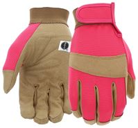 Miracle-Gro MG86205-W-ML Breathable, High-Dexterity Garden Gloves, Womens, M/L, Hook and Loop Cuff, Synthetic Leather