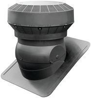 Duraflo 60PRO117BL Roof Vent, 18.18 in OAW, 117 sq-in Net Free Ventilating Area, Polypropylene, Black