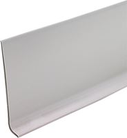 M-D 75291 Wall Base, 4 ft L, 4 in W, Vinyl, Silver, Pack of 18