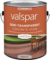 Valspar 024.0082060.007 Semi-Transparent Concrete Stain, Gloss, Liquid, 1 gal, Pack of 4