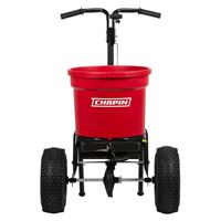 CHAPIN 82050C Contractor Turf Spreader, 70 lb Capacity, Steel Frame, Pneumatic Wheel