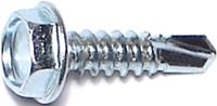 Midwest Fastener 03289 Screw, #10 Thread, 3/4 in L, Coarse Thread, Hex Drive, Self-Drilling Point, Steel, Zinc, 100 PK