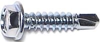 Midwest Fastener 03283 Screw, #8 Thread, 3/4 in L, Coarse Thread, Hex Drive, Self-Drilling Point, Steel, Zinc, 100 PK