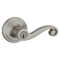 Kwikset Signature Series 740LL15SMTCP Entry Lever, Satin Nickel, Zinc, Residential, Re-Key Technology: SmartKey