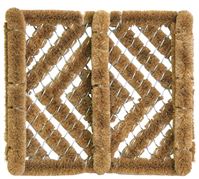 Fanmats 58778 Boot/Shoe Scraper Mat, 14 in L, 12 in W, Adirondack Boot Buck Pattern, Natural Coir Surface, Brown