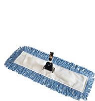 Rubbermaid FGU83228BL00 Dust Mop, Cotton Head, Wood Handle, 66.4 in L, Blue