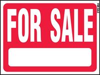 Hy-Ko RS-604 Real Estate Sign, For Sale, White Legend, Plastic, 24 in W x 18 in H Dimensions, Pack of 5