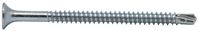 ProFIT 0288108 Screw, #6 Thread, 1-5/8 in L, Fine Thread, Bugle Head, Phillips Drive, Self-Drilling Point, Zinc, 197/BX