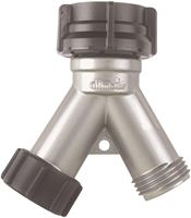 Gilmour 808004-1001 Y-Connector, Die-Cast Zinc, Nickel, For: Garden Hose