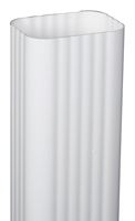 Amerimax M0793 Traditional Downspout, 3 in W, 4 in L, Vinyl, White, Pack of 6