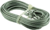 Prime-Line GD 52183 Aircraft Cable, 1/8 in Dia, 8 ft 6 in L, Carbon Steel, Galvanized