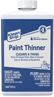 Klean Strip QKPT943 Paint Thinner, Liquid, Free, Clear, Water White, 1 qt, Can, Pack of 4